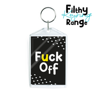 Fuck Off Black Keyring
